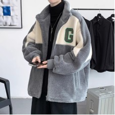 男性用の冬のラムスキンコート